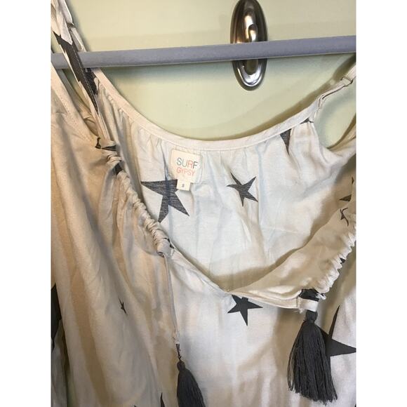 Surf Gypsy Cold Shoulder Swim Coverup Sequin Star detail Sz. Sm EUC Swimwear - Picture 9 of 10